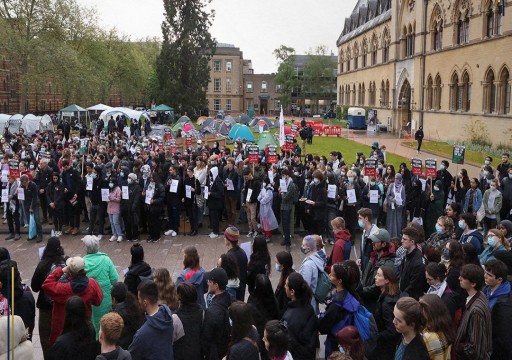 طلاب بريطانيون يتضامنون مع أقرانهم في أميركا خلال احتجاجات داعمة لغزة