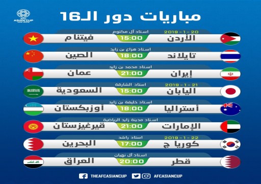 قمة عربية.. ولقاء صعب للسعودية والبحرين بثمن نهائي كأس آسيا