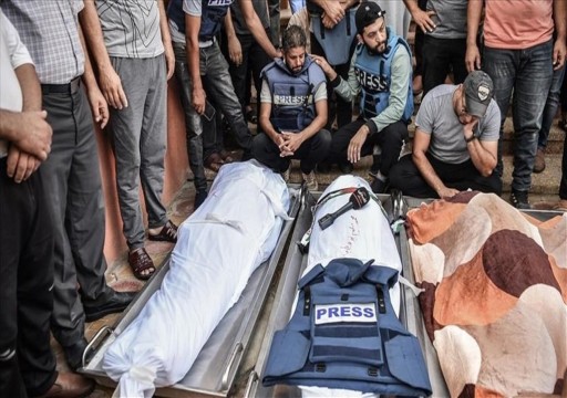 استشهاد 10 بالمئة من صحفيي غزة منذ بدء العدوان الإسرائيلي
