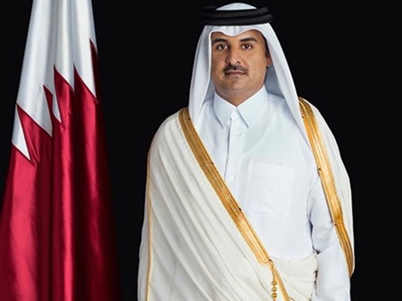 أمير قطر يعزي رئيس الدولة بوفاة والدته