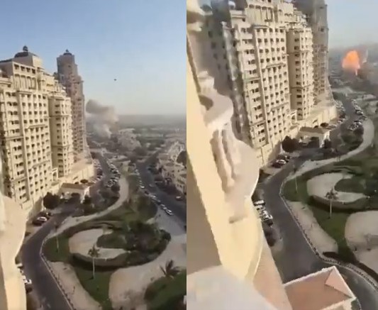 انفجارات في رأس الخيمة نتيجة استهداف إيراني (فيديو)