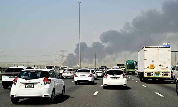 الجهات المختصة في أبوظبي تتعامل مع حريق في منشأة حبشان لمعالجة الغاز